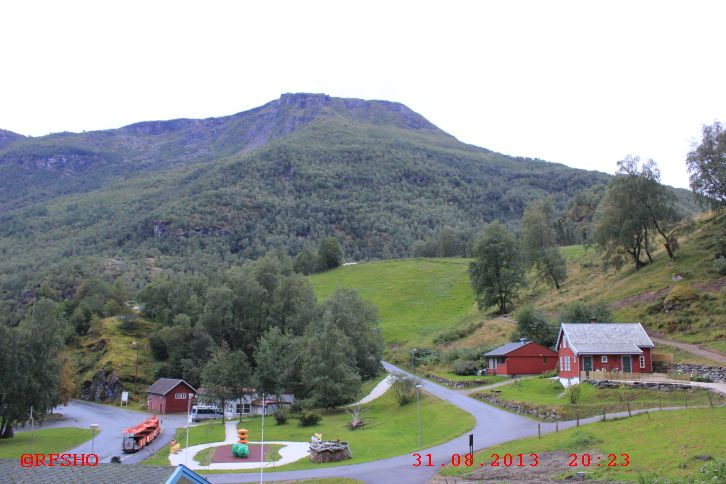 Flåm, Blick vom Hotelzimmer