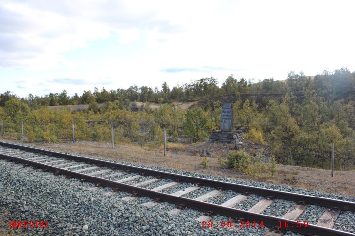 Höchster Punkt der Bahnlinie Røros − Trondheim