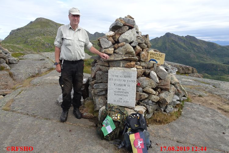 Digermulen, Wanderung zum Kaiservarden