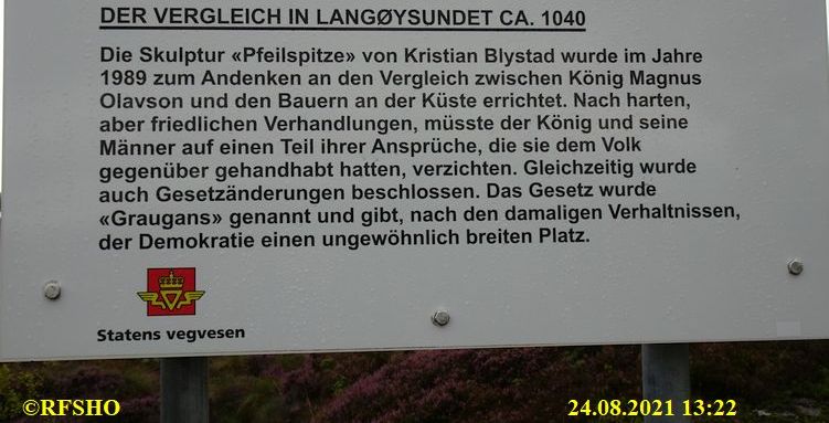 der Vergleich in Langøsundet ca. 1040