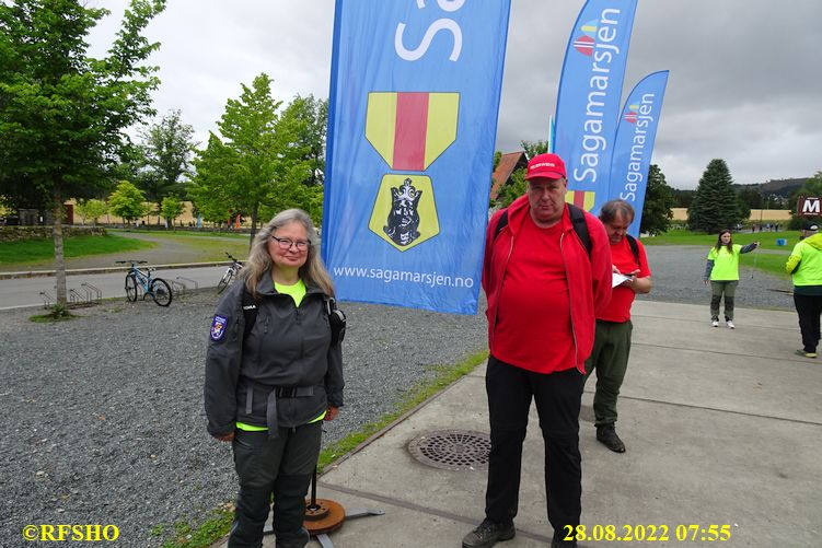 Sagamarsjen 2. Tag Start bei gutem Marschwetter