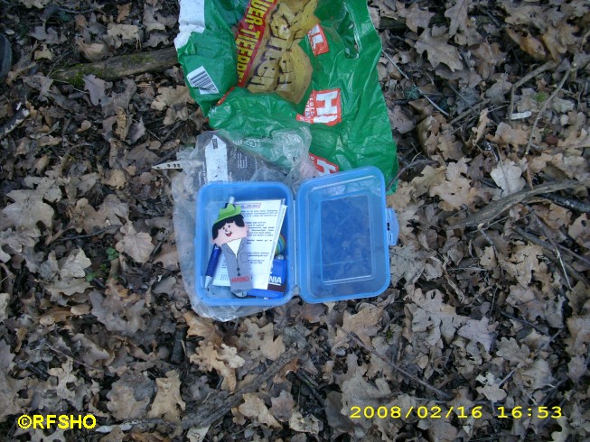 Geocache Selztal Blue Box
