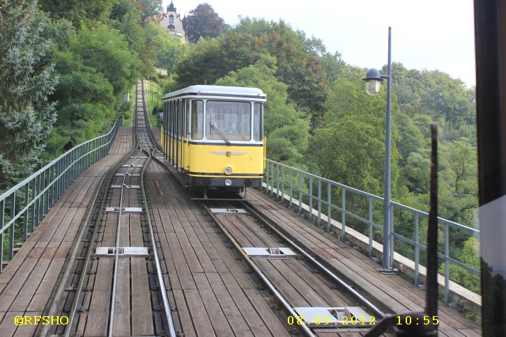 Dresdner Standseilbahn im Ortsteil Löschwitz
