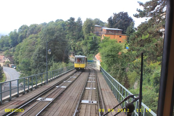 Dresdner Standseilbahn im Ortsteil Löschwitz