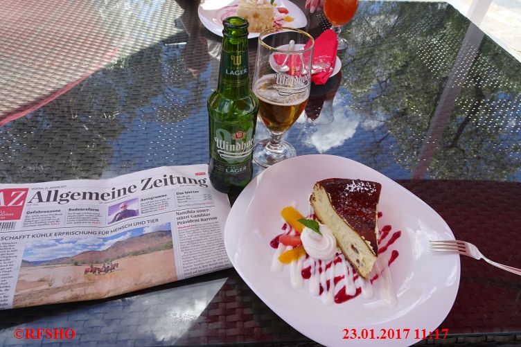Windhoek, Rast im Hotel Heinitzburg