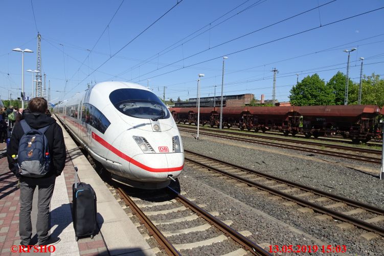 ICE 17 in Düren, Zugwechsel wegen technischer Störung